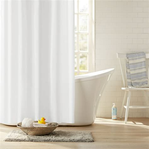 white shower curtain liner